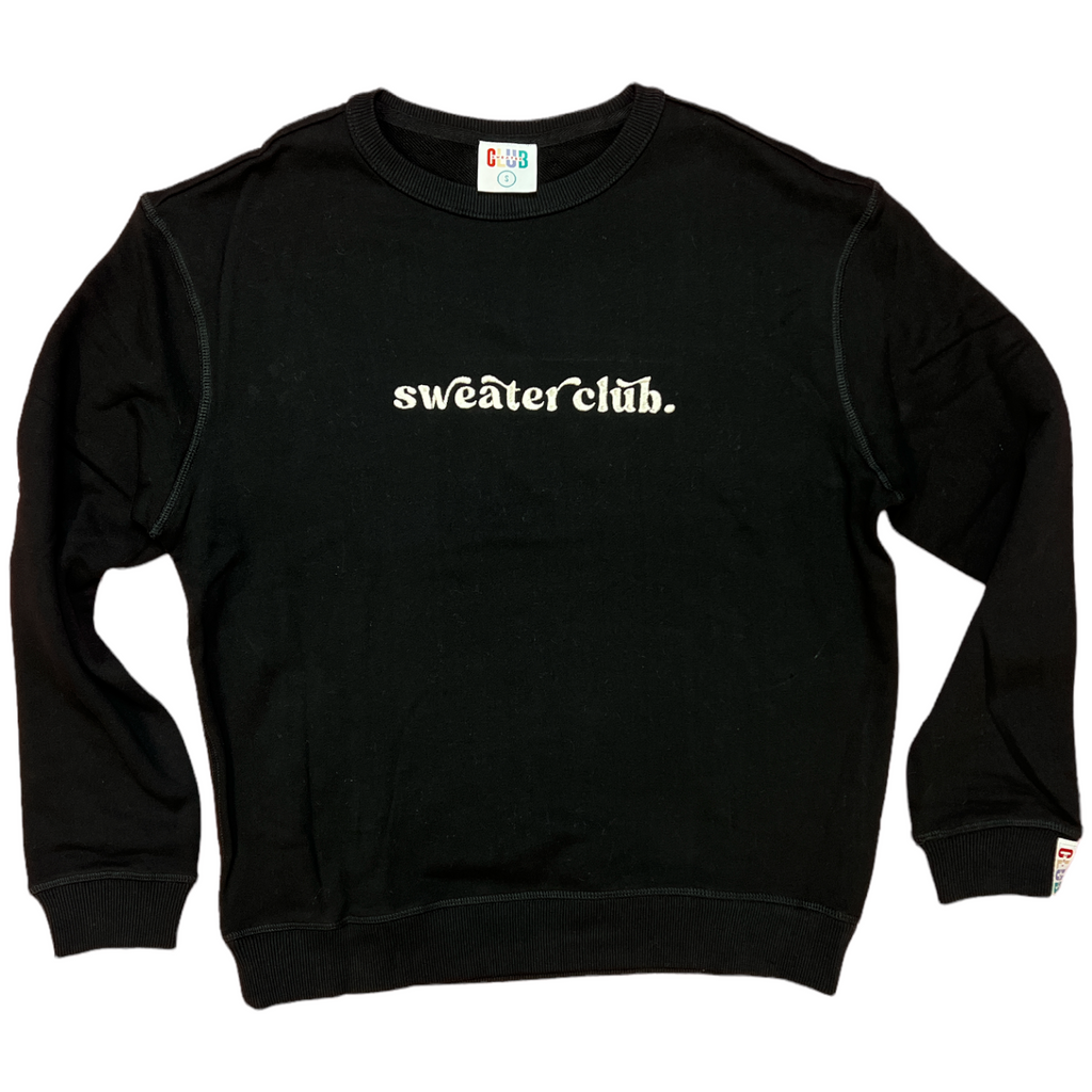Cream Sweater Club Fancy - Black Women's Sweater
